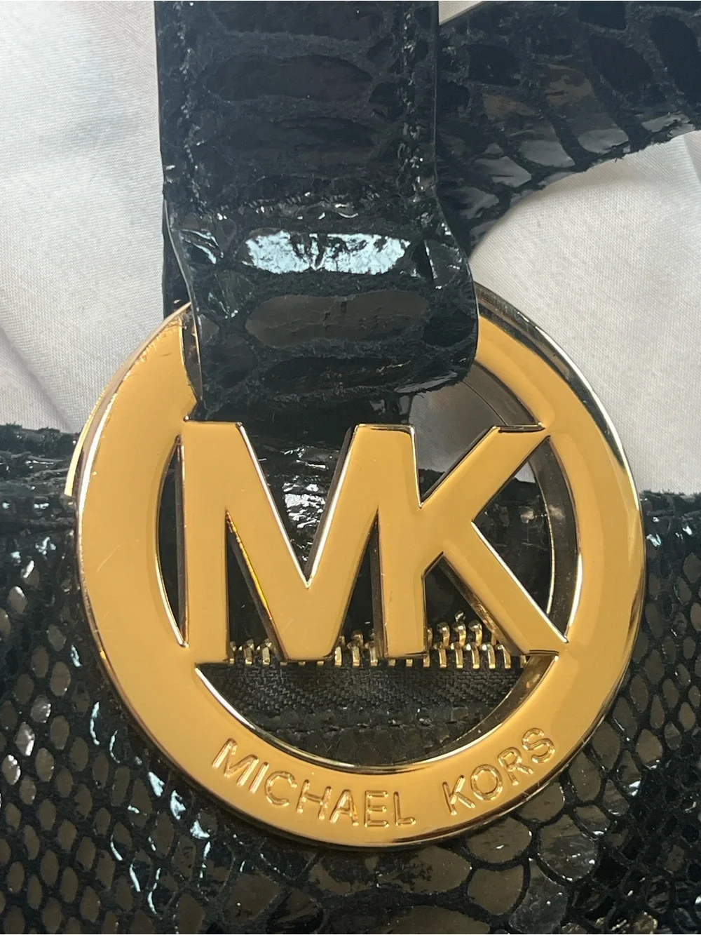 Michael Kors Black Snake Skin Tote